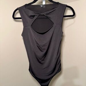 Express Body‎ Contour Black Sleeveless Bodysuit with Cutout size XS